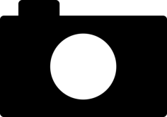 Camera With White Lens Stencil Svg Vector, Free Vectors File